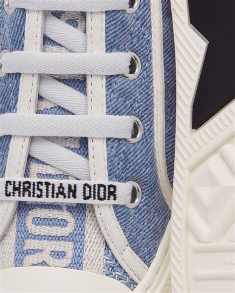 dior кеды|Walk'n'Dior Sneaker Blue Faded Cannage Embroidered Denim.